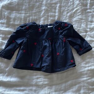 Baby Gap navy poplin top